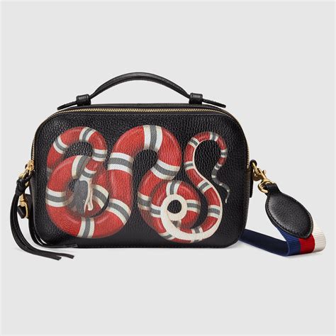 gucci kingsnake bag|Gucci bag with snake buckle.